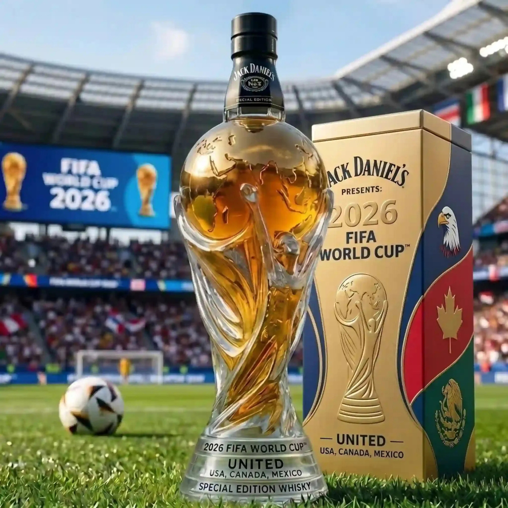 Limited Edition Championship Whisky Bottle โ Collectible Soccer-Themed Decanter