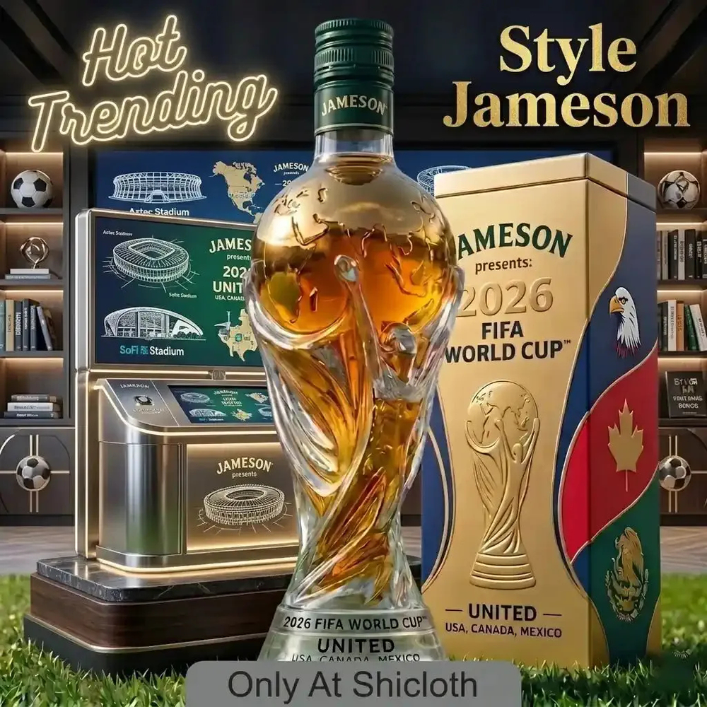 Limited Edition Championship Whisky Bottle โ Collectible Soccer-Themed Decanter