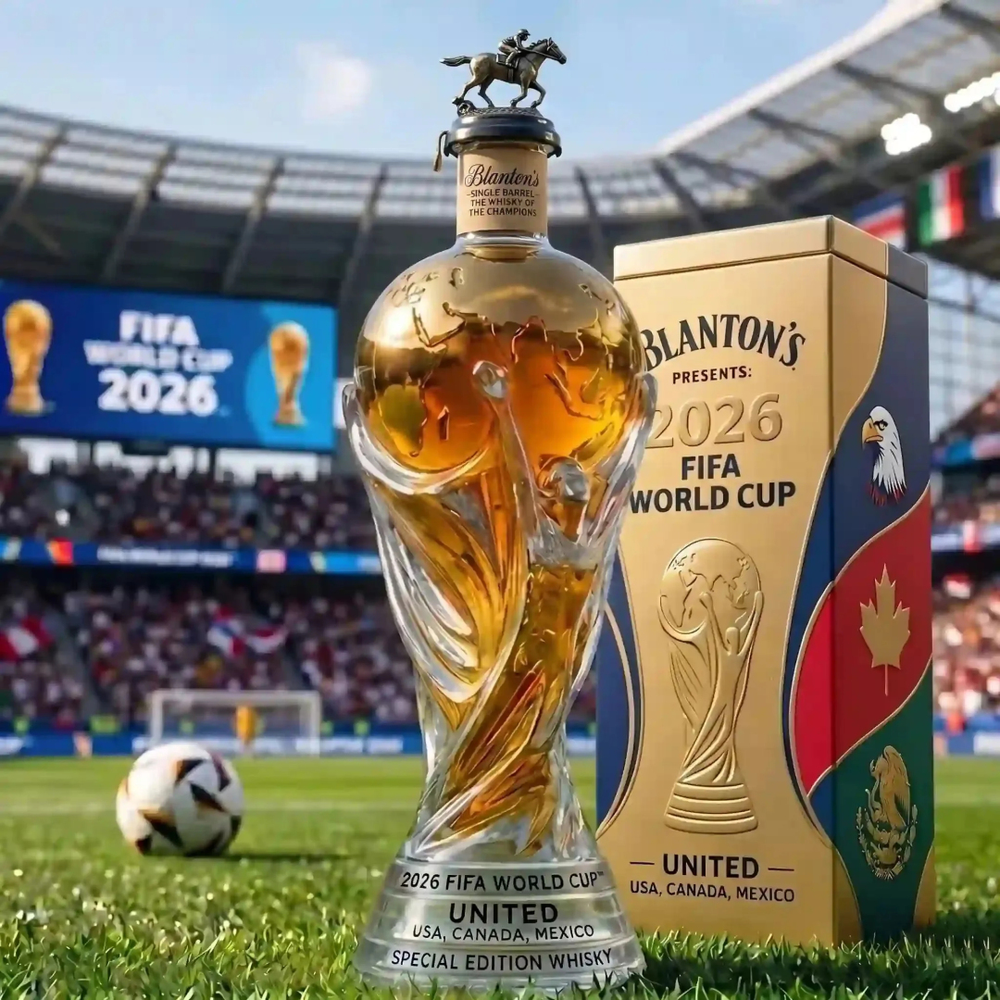 Limited Edition Championship Whisky Bottle โ Collectible Soccer-Themed Decanter
