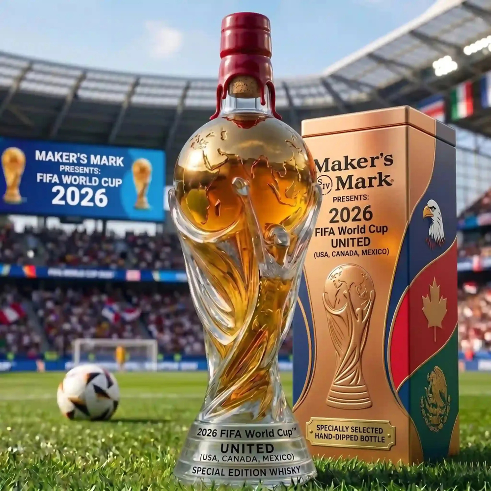 Limited Edition Championship Whisky Bottle โ Collectible Soccer-Themed Decanter